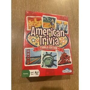 Outset American Trivia Family Edition Card Game 200 Double-Sided Card NEW Sealed